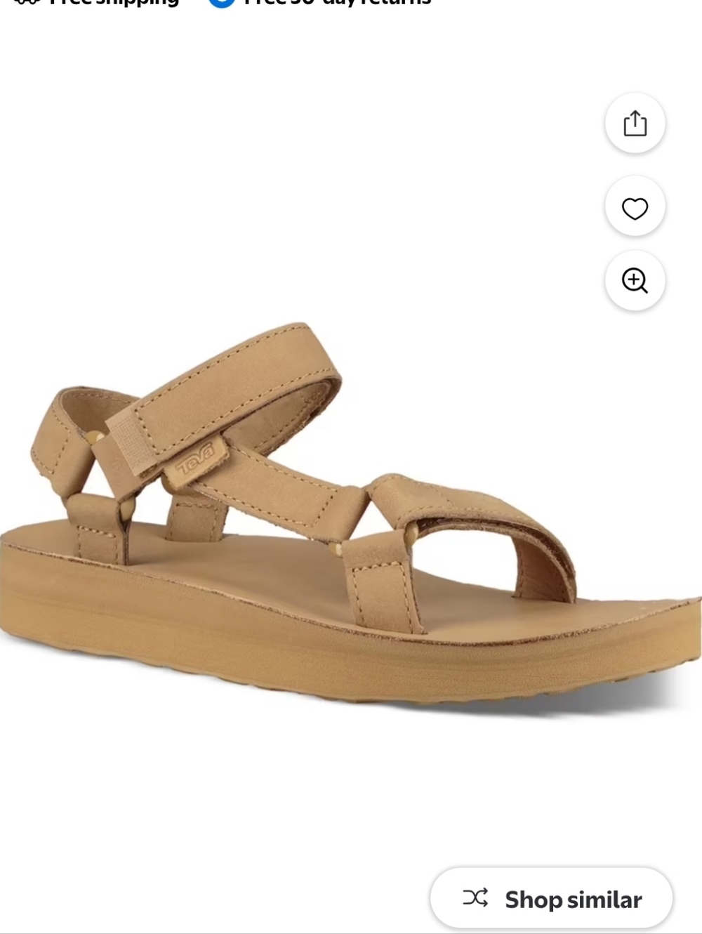 Teva Women's Midform Leather Sandals Size 10